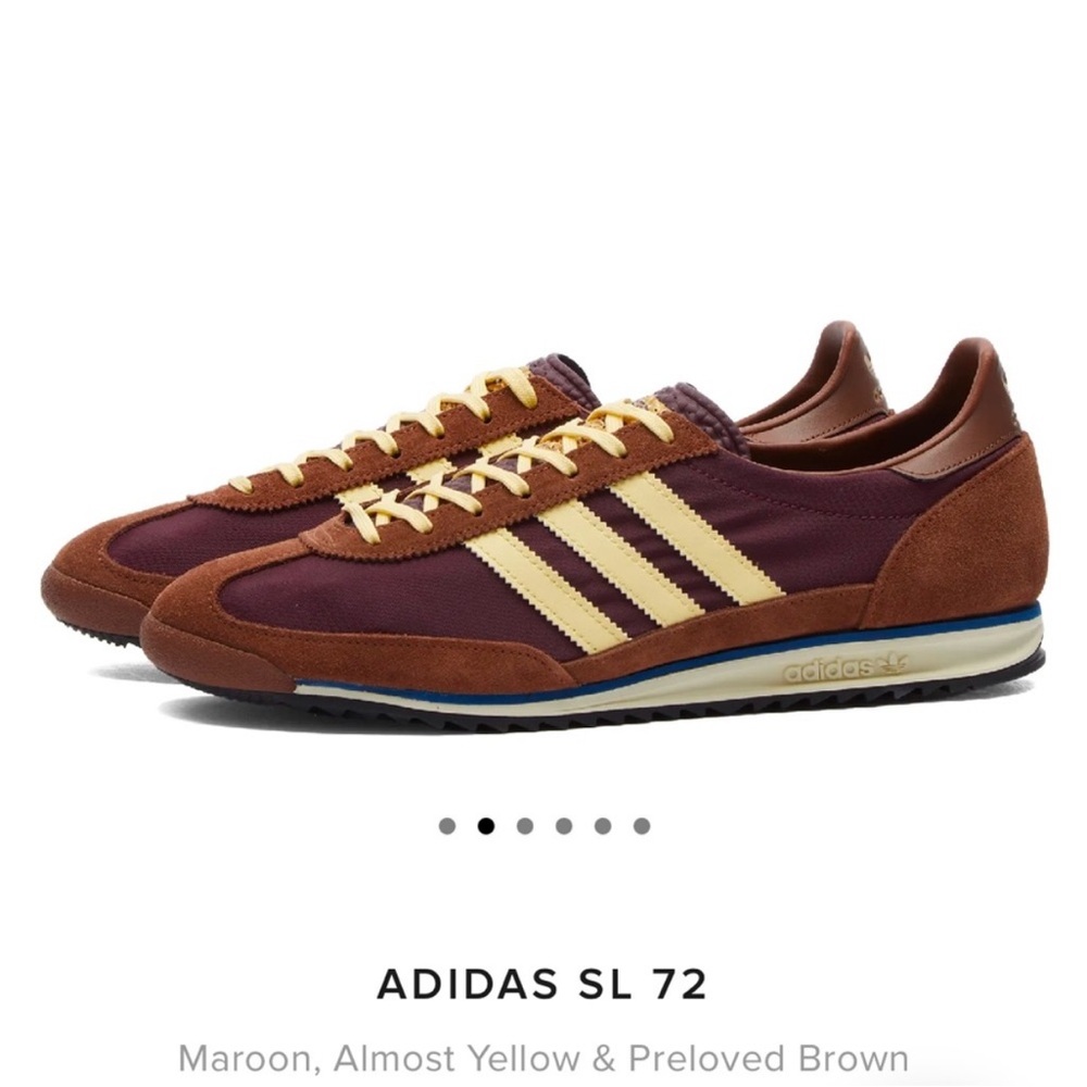 Adidas SL 72 Shoes - Maroon and Yellow